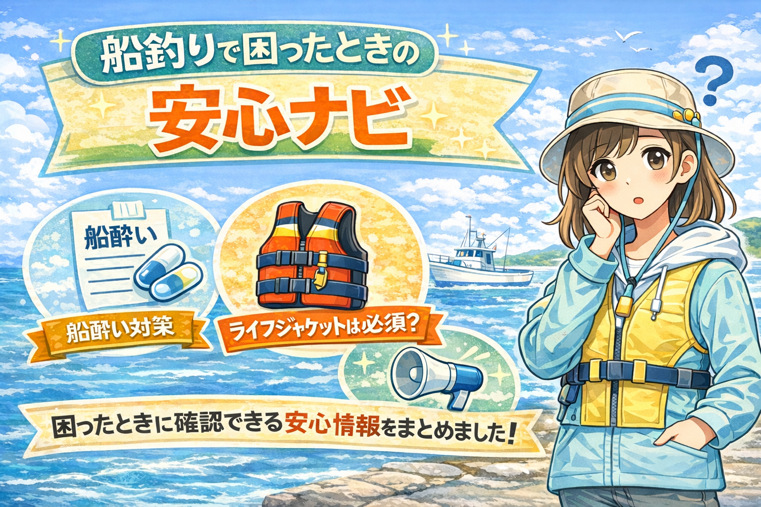 船釣りの不安・悩みを解消｜初心者向けガイド集