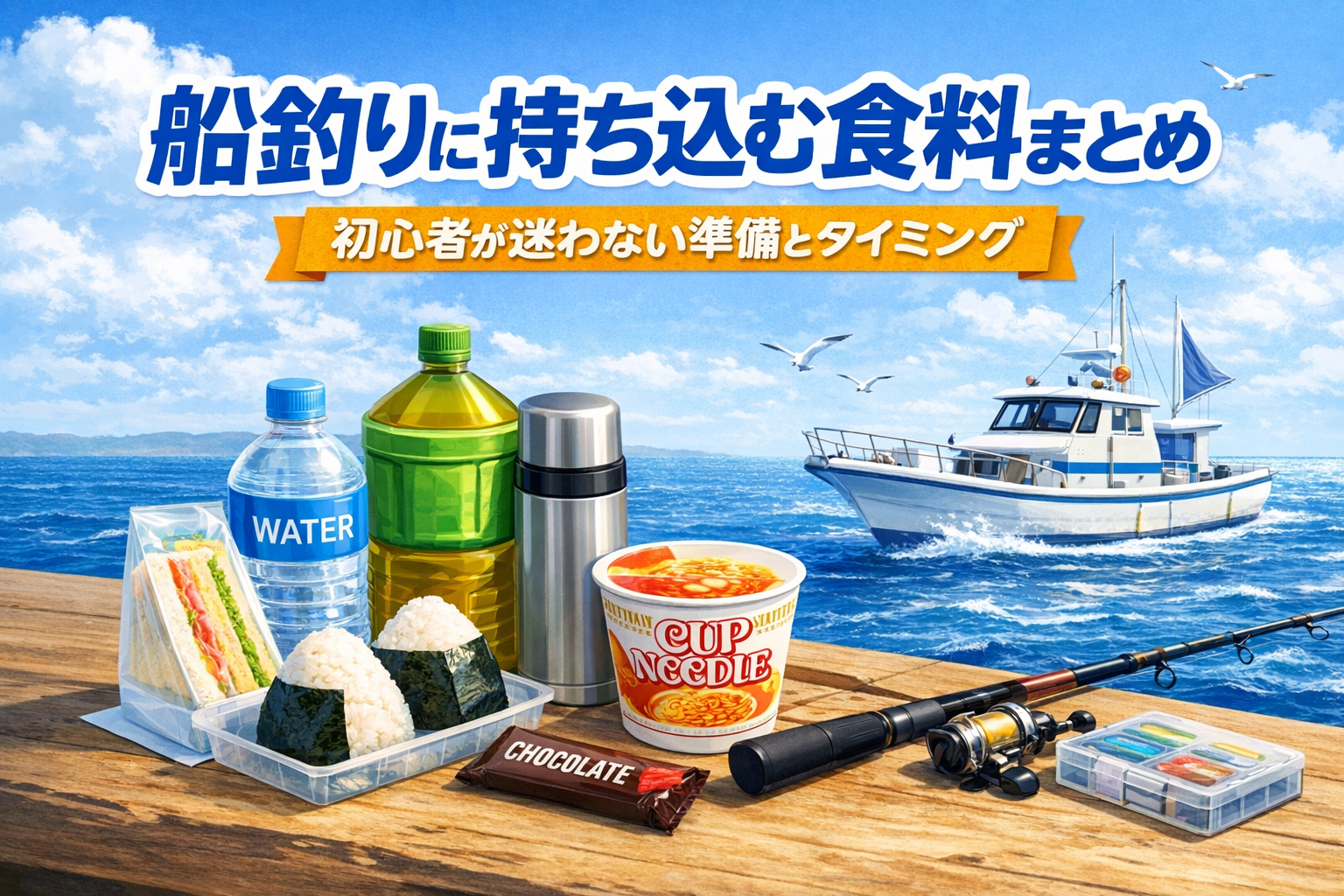 船釣り 食料, 船釣り 食事, 船釣り 持ち込み, 船釣り 水分, 船釣り 初心者