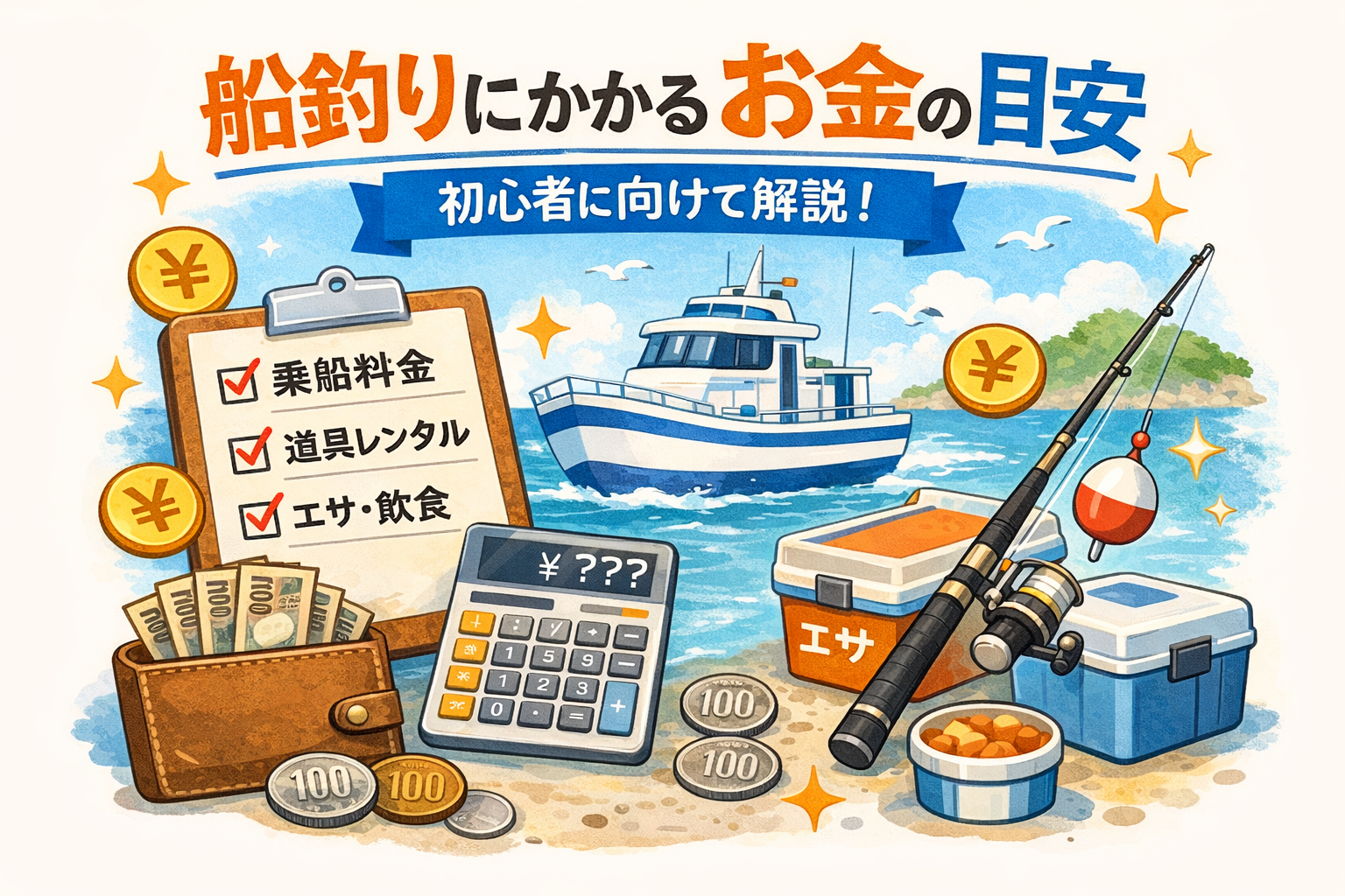 はじめての船釣りでかかるコストのトップイメージ