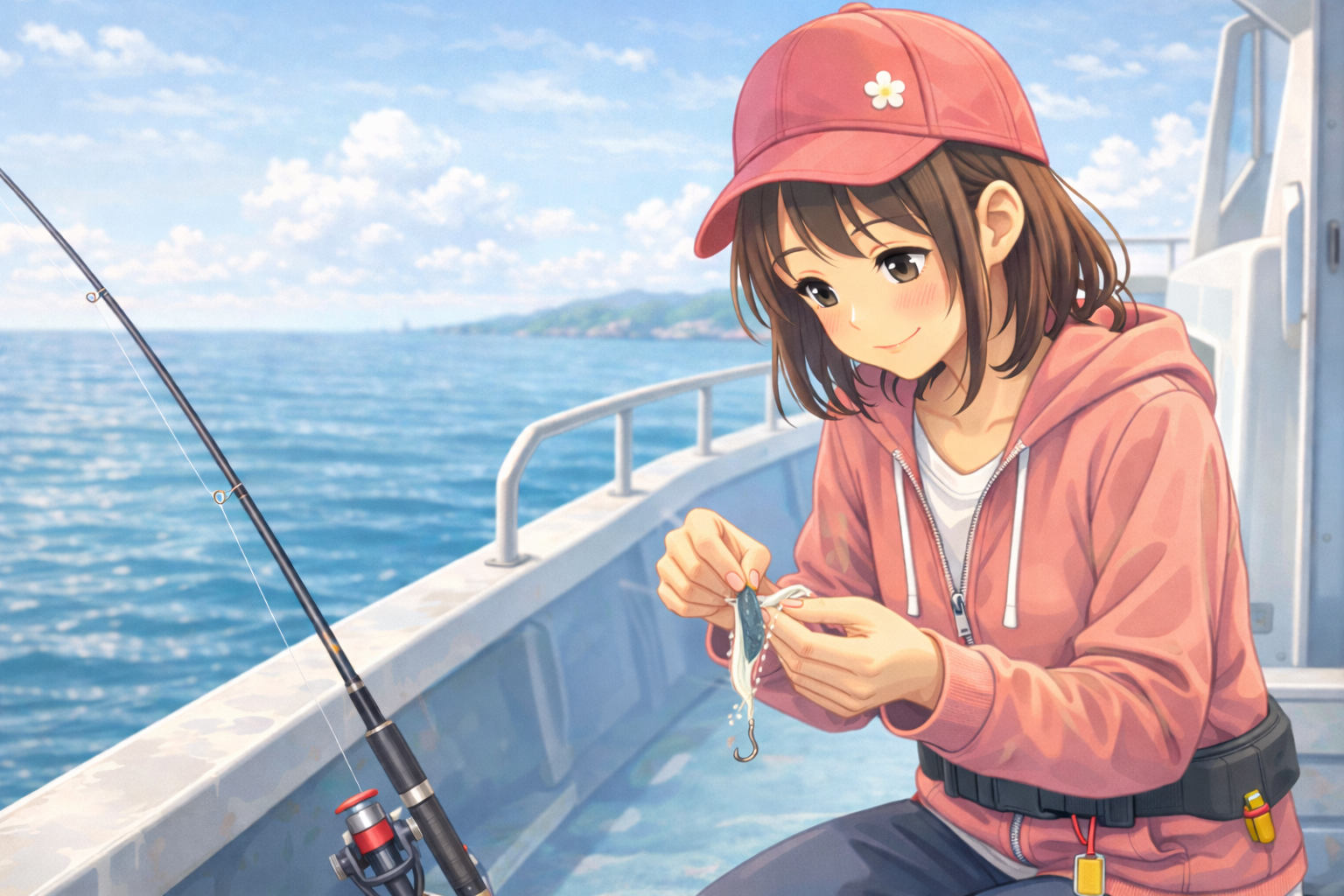 はじめての船釣りで最低限のポイントを確認する初心者向けイメージイラスト